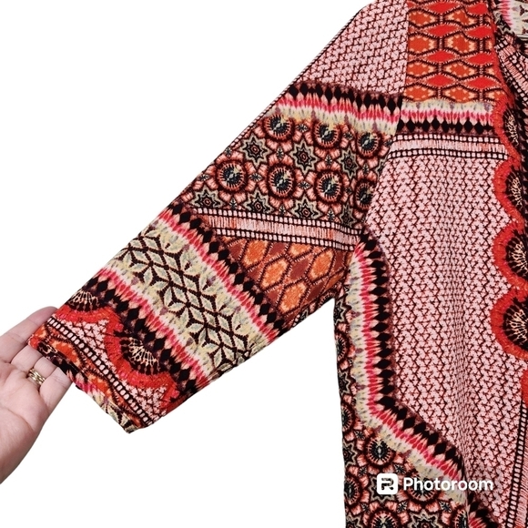 ANTHROPOLOGIE Fig and Flower Boho Tunic Top, sz S - Picture 3 of 9